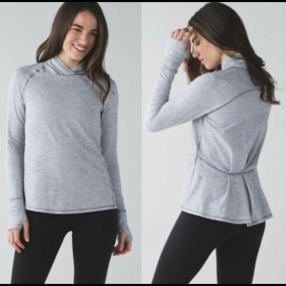 lululemon athletica Heather Gray Long Sleeve Pullover